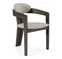 Cairo - Italian Modern Faux Marble & Pecan Elm Extendable Dining Table