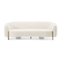 Thrive - Modern Beige Fabric + Antique Brass Sofa
