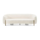 Thrive - Modern Beige Fabric + Antique Brass Sofa