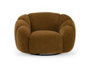 Thune - Modern Brown Fabric Swivel Accent Chair
