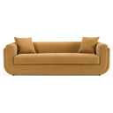 Tiene - Modern Orange Fabric 3-Seat Sofa