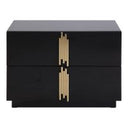 Token - Modern Black + Gold Wide Dresser