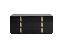 Token - Modern Black + Gold Wide Dresser