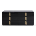 Token - Modern Black + Gold Wide Dresser