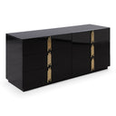 Token Modern Black & Gold 4-Piece Bedroom Set