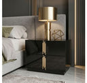 Token Modern Black & Gold 4-Piece Bedroom Set