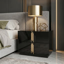 Token Modern Black & Gold 4-Piece Bedroom Set