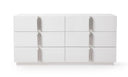 Token - Modern White & Stainless Steel Dresser