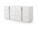 Token - Modern White & Stainless Steel Dresser