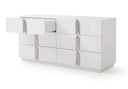 Token - Modern White & Stainless Steel Dresser