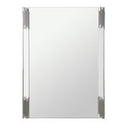 Token - Modern White & Stainless Steel Mirror