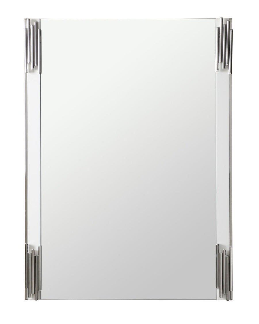 Token - Modern White & Stainless Steel Mirror