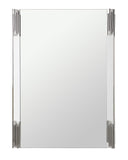 Token - Modern White & Stainless Steel Mirror