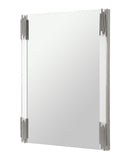 Token - Modern White & Stainless Steel Mirror