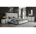 Token - Modern White & Stainless Steel Dresser