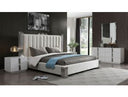 Token - Modern White + Stainless Steel Bedroom Set