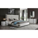 Token - Modern White + Stainless Steel Bed