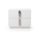 Token - Modern White & Stainless Steel Mirror