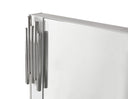 Token - Modern White + Stainless Steel Bed + Nightstands