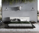 Sogno - Italian Modern Beige Fabric High Headboard Bed