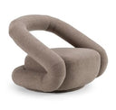 Tony - Modern Beige Fabric Swivel Accent Chair