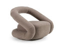 Tony - Modern Brown Fabric Swivel Accent Chair