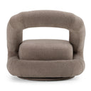 Tony - Modern Brown Fabric Swivel Accent Chair