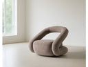Tony - Modern Brown Fabric Swivel Accent Chair