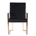 Trea - Modern Black Velvet & Rosegold Dining Chair
