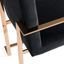 Trea - Modern Black Velvet & Rosegold Dining Chair
