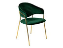 Trevor Modern Green Velvet & Gold Dining Chair (Set of 2)