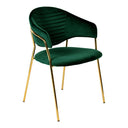 Trevor Modern Green Velvet & Gold Dining Chair (Set of 2)