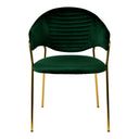 Trevor Modern Green Velvet & Gold Dining Chair (Set of 2)