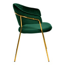 Trevor Modern Green Velvet & Gold Dining Chair (Set of 2)