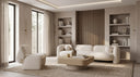 Tristan Modern Off White Fabric Accent Chair