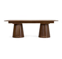 Truman - Mid-Century Modern Walnut Extendable Dining Table + 6 Chairs Set
