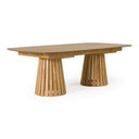 Truman - Mid-Century Modern Natural Oak Extendable Dining Table + 10 Chairs Set