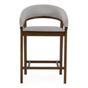 Truman - Mid-Century Modern Grey + Walnut Counter Chair (Set of 2)