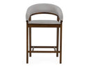 Truman - Mid-Century Modern Grey + Walnut Counter Chair (Set of 2)