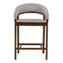 Truman - Mid-Century Modern Grey + Walnut Counter Chair (Set of 2)