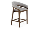 Truman - Mid-Century Modern Grey + Walnut Counter Chair (Set of 2)