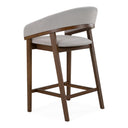 Truman - Mid-Century Modern Grey + Walnut Counter Chair (Set of 2)