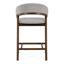 Truman - Mid-Century Modern Grey + Walnut Counter Chair (Set of 2)