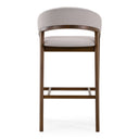 Truman - Mid-Century Modern Grey + Walnut Bar Chair (Set of 2)