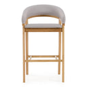 Truman - Mid-Century Modern Grey + Natural Oak Bar Chair (Set of 2)