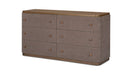 Simone 6 Drawer Dresser Brown