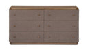 Simone 6 Drawer Dresser Brown