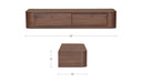 Round Off Floating Console Table Walnut