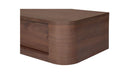 Round Off Floating Console Table Walnut