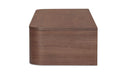 Round Off Floating Console Table Walnut